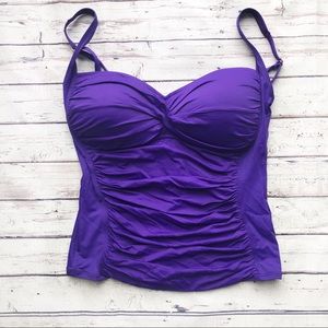 NWT La Blanca Swimwear Island Heart Tankini Top